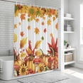 thumbnail image 6 of Maple Leaf Shower Curtain, Waterproof Shower Curtains for Bathroom, Thanksgiving Sunflower Pumpkin Mushroom Washable Fabric Bathtub Curtain Set Bath Decor with 12 Hooks Extra Long 72"x96", 6 of 8