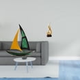 thumbnail image 2 of Escultura De Velero De Hierro Con Fuego, Adorno De Mesa, Arte Moderno, Figura De Resina, Centro De Mesa Decorativo Para Escritorio, Estantería, Armario De Sala De Estar, 2 of 8