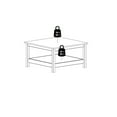 thumbnail image 4 of Tvilum Madrid Living Room Coffee Table with 1 Fixed Open Shelf, White, 4 of 9