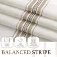 thumbnail image 6 of NICETOWN Taupe Striped Curtains for Kitchen, Linen Curtains Light Filtering Back Tab Farmhouse Rustic Drapes for Bedroom, 52"x63", 2 Panels, 6 of 8