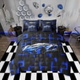 thumbnail image 1 of Erosebridal Gradient Rectangle Bed in a Bag King size, Cool Racing Car Bed Set, Extreme Sports Decor, Reversible, 1 of 5