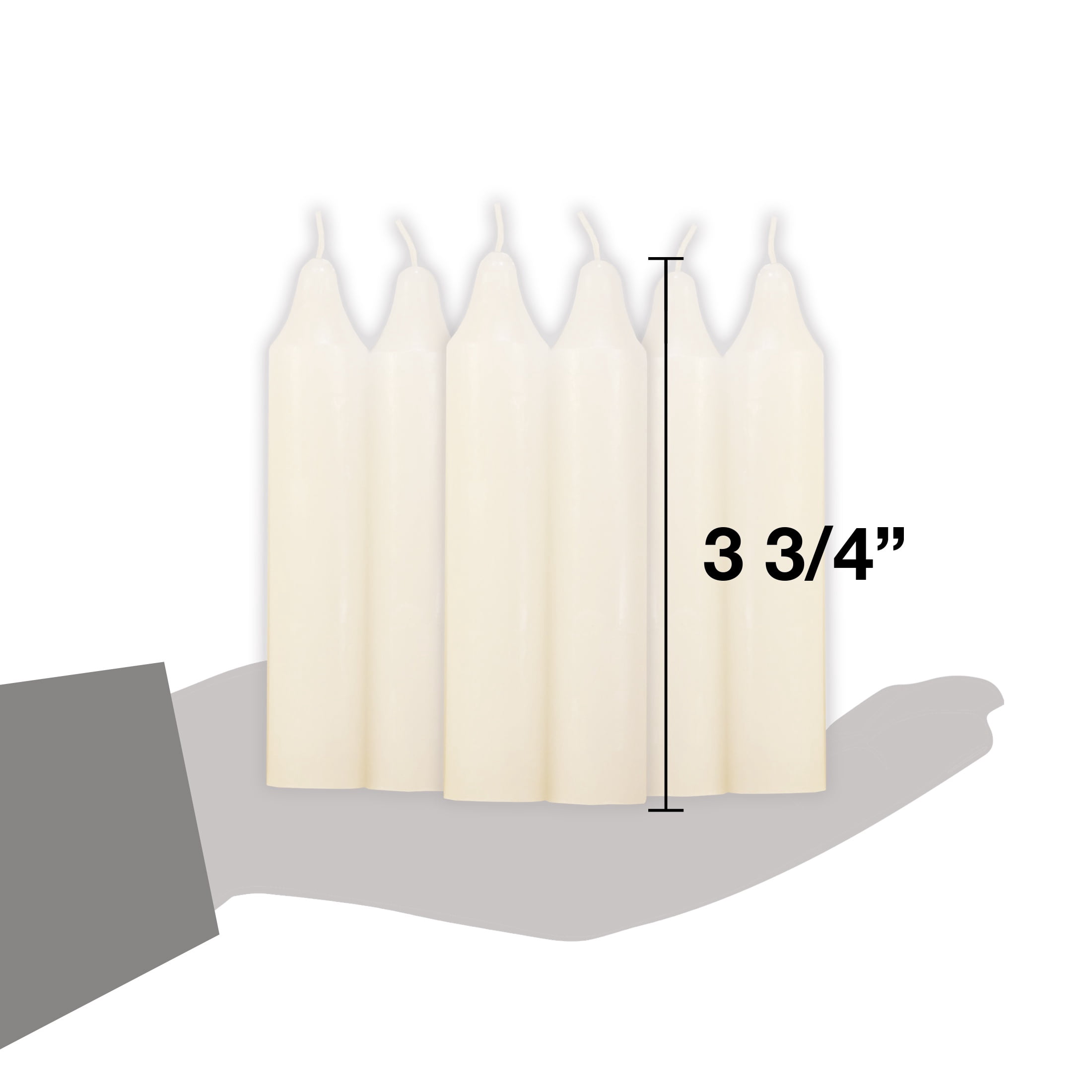 Luminaria White Unscented Household Candles, 80 Count