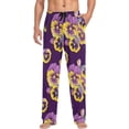 thumbnail image 4 of GZHJMY Pajama Pants for Men - Pansies Florals, Loose Thin PJs Lounge Sleep Bottoms with Pockets Drawstring, Christmas New Year Birthday Gifts, Large, 4 of 7