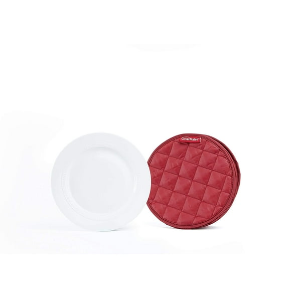 Covermates Keepsakes - Quilted Divider Set - Set of 4 - Scratch & Breakage Protection - Stain Resistant - Machine Washable - China Storage, Red