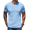 Light Blue, variant on Mens Tshirts Shirts Casual Short Sleeve Henley Shirts Collarless Fashion Summer Shirt Vintage T Shirt