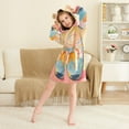 thumbnail image 3 of FORMRS Niños Bathrobe Unisex Hooded Robe Soft Plush Pajamas Sleepwear, Size 2-3T, Goldfish, 3 of 7