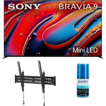 Sony K85XR90 85 Inch XR90 Series Bravia Mini LED HDR QLED 4K Google TV with a Walts TV Large/Extra Large Tilt Mount for 43"-90" Compatible TV's and Walts HDTV Screen Cleaner Kit (2024)