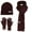 Wine, variant on Xfvqtps Women Hat Scarf Glove Set Knit Solid Color Touchscreen Winter Warm Stretchy Extended Beanie Neck Warmer Gloves Set Black