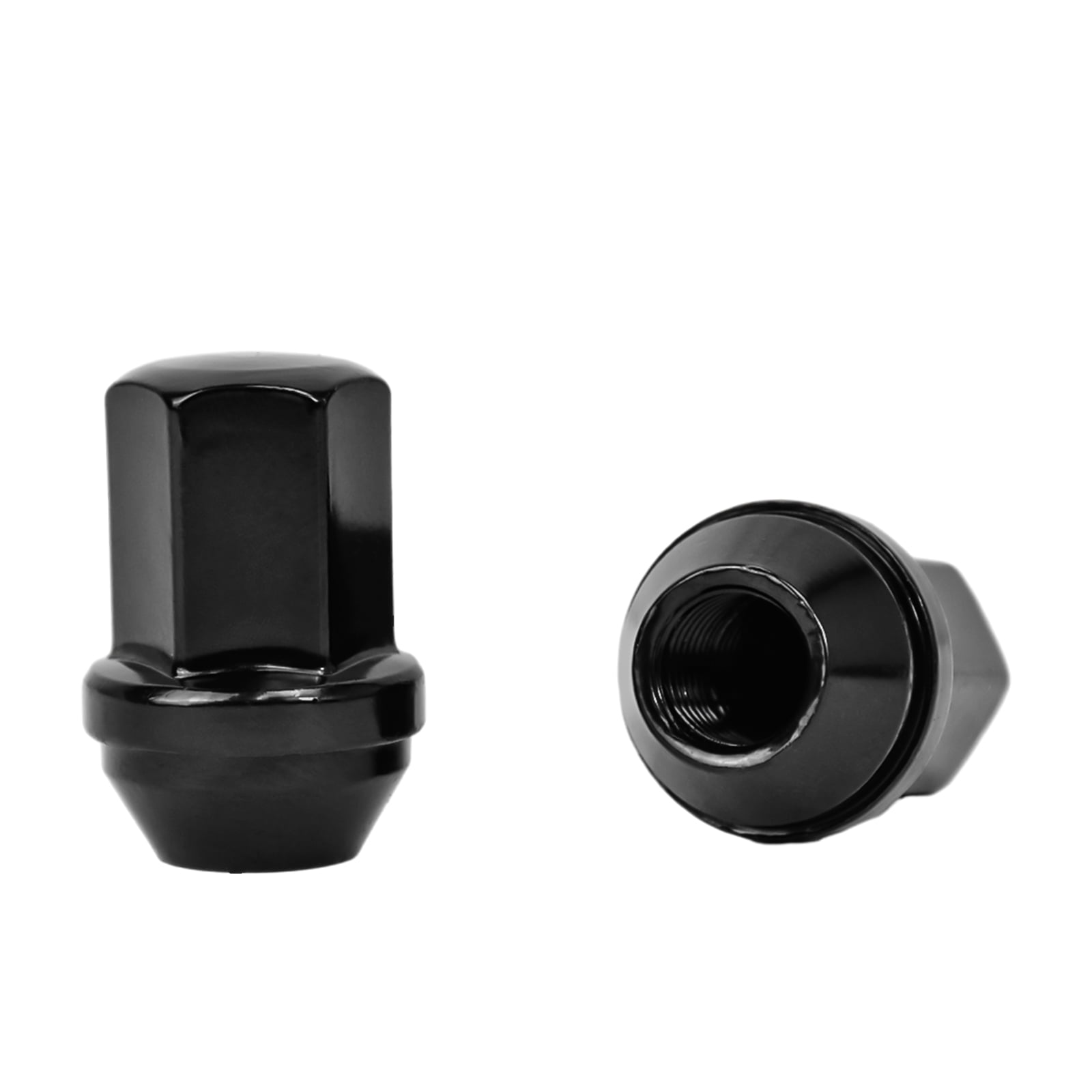 Hex Autoparts (24Pcs) 14x1.5 Black Lug Nuts for Chevrolet Silverado Tahoe Suburban Colorado C2500