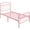 Pink, variant on Topeakmart Queen Size Metal Platform Bed Frame with Headboard and Footboard, Matte Black