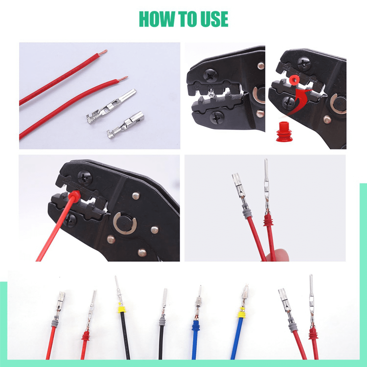 2265Pcs Car Electrical Wire Terminal Pins Connector Kit 1/1.5/1.8/2.2/2.8/3.5mm 21Type Connector Pins Terminal Auto,3 x Car Electrical Wire Terminal Pins Kit(755Pcs ),Photo Color