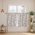 thumbnail image 2 of Natural Trees Kitchen Curtains 45 Inch Length, Colored Birds on Branches Retro Rustic Tiers Curtains for Bathroom Bedroom Cafe, Light Filtering Small Window Treatment Short Drapes 2 Panels 42"Wx45"L, 2 of 8