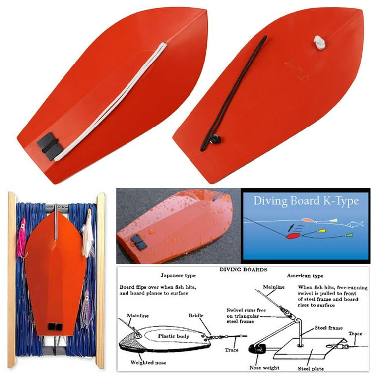 New Plastic Red Adjustable Weight Trolling Tool Artificial Bait Diver Plate Plan Fishing Diving Board 5#