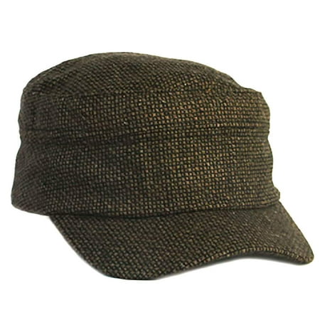 POP Fashionwear  Women's Military Cadet Style Hat Brown