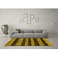 thumbnail image 3 of Ahgly Company Indoor Round Abstract Yellow Modern Area Rugs, 7' Round, 3 of 4