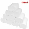 Toilet Paper Roll Home Hotel Restaurant Bathroom Washroom Soft Tissue Roll Wood Pulp Paper, 10 Rolls