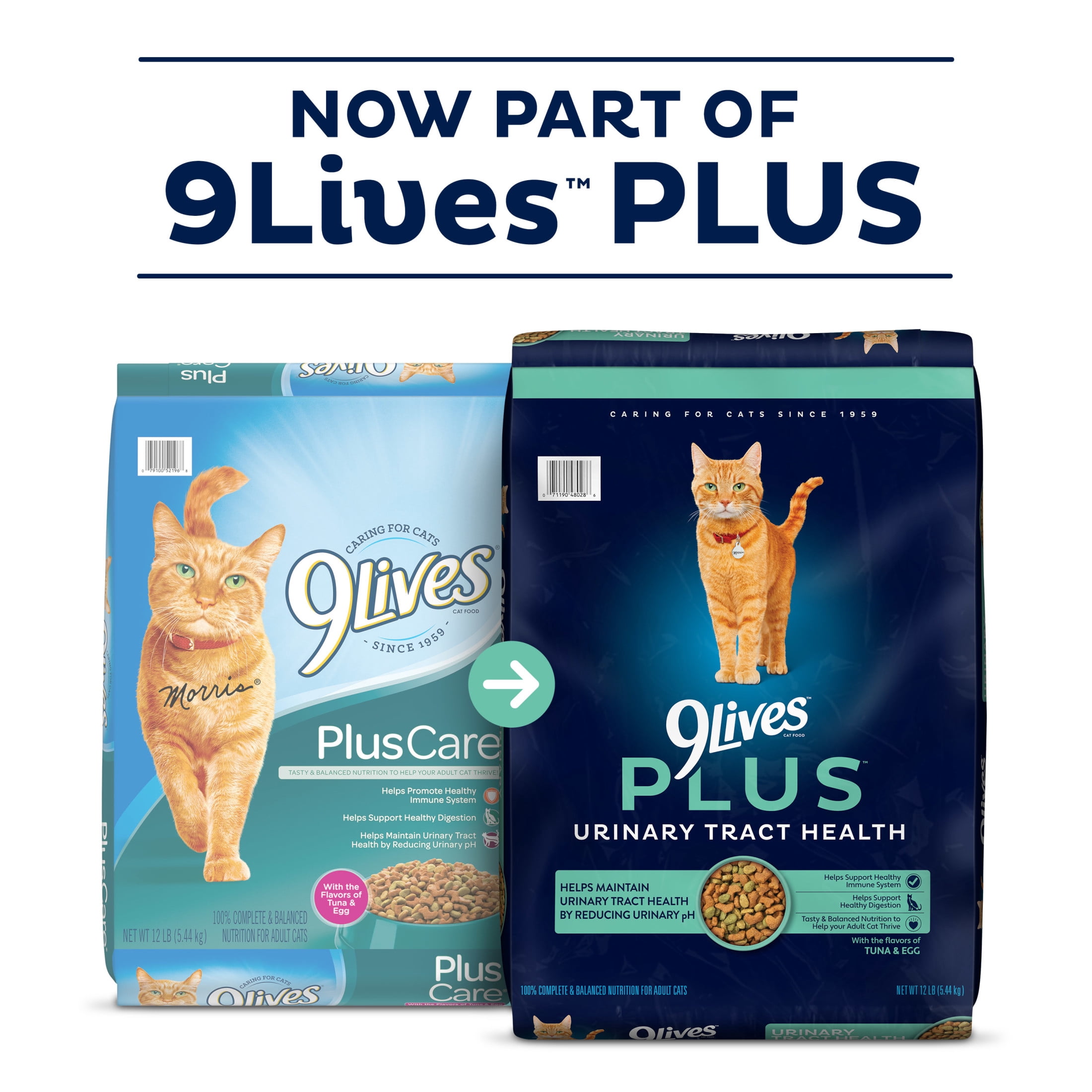 9Lives PLUS Urinary Tract Health Dry Cat Food, 15.5 lb. Bag
