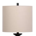 thumbnail image 3 of Ando Buffet Table Lamp, Black Turned Fishbone Base, Drum Shade, 3 of 5