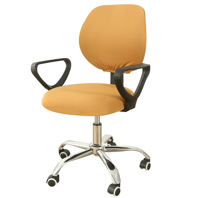 Moonsaad Stretch Office Computer Rotating Chair Split Cover, Spandex Seat Cover Chair Protector Slipcover
