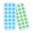 thumbnail image 2 of Silicone Ice Tray With Lid 21-Cell Round Stackable Diy Ice Tray Mold, 2 of 5