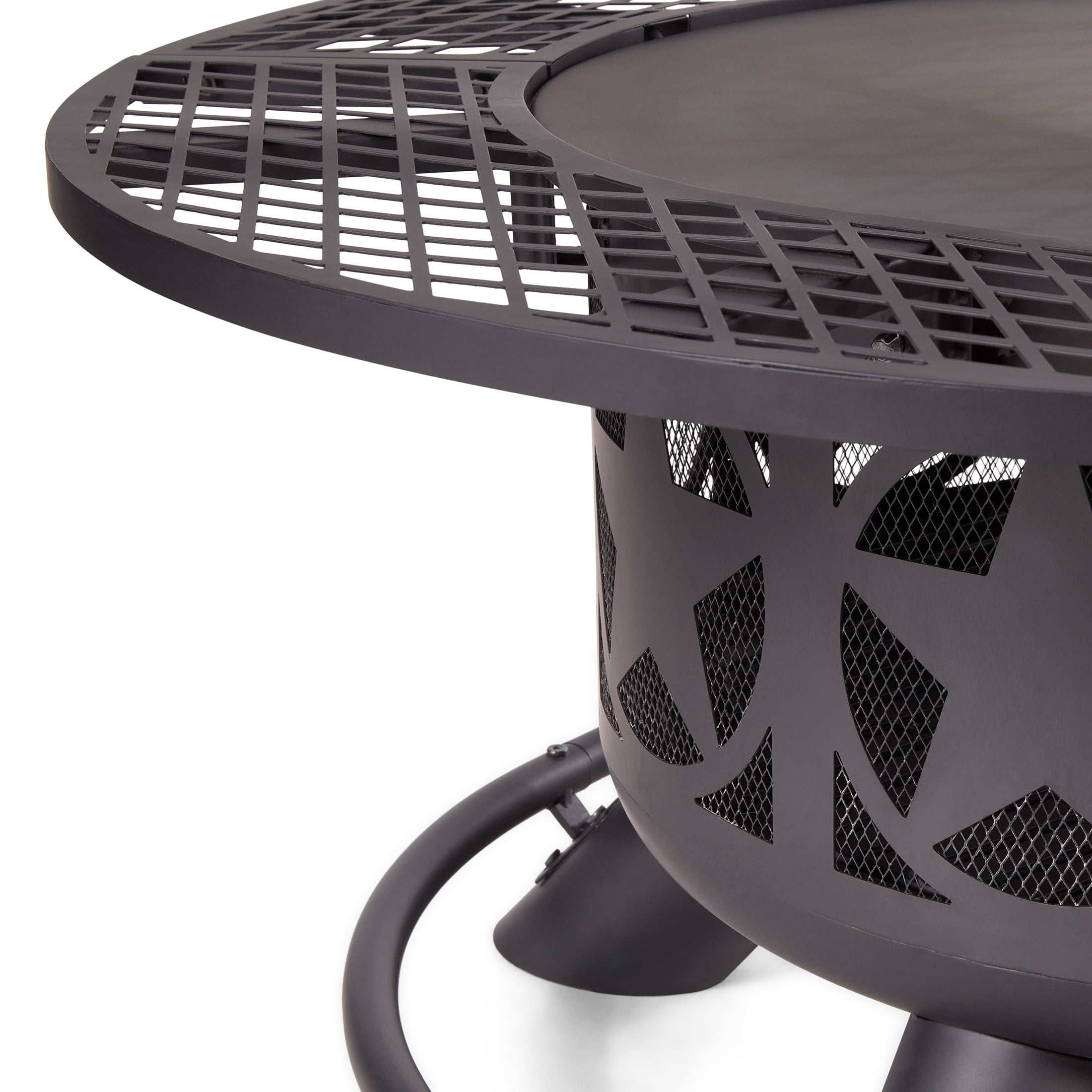 Mainstays 40-Inch Wood Burning Fire Pit with Star Design and Cooking Grate