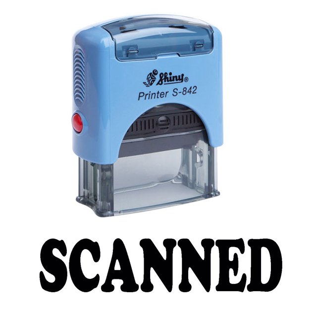 Printtoo SCANNED Self Inking Rubber Stamp Office Stationery Custom Shiny Stamps