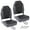 Gray Black 2Pcs, variant on RONSHIN 2 Pack Folding High Back Boat Seats, Thick Sponge, Stainless Screws, Fishing/Sightseeing