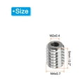 thumbnail image 2 of Unique Bargains Adaptateurs Filetage Manchon Réducteur Écrou M4x0.7 Mâle à M2x0.4 Femelle pour Réparer Insert Écrou Vis Réducteur 5mm 20 Pcs, 2 of 5