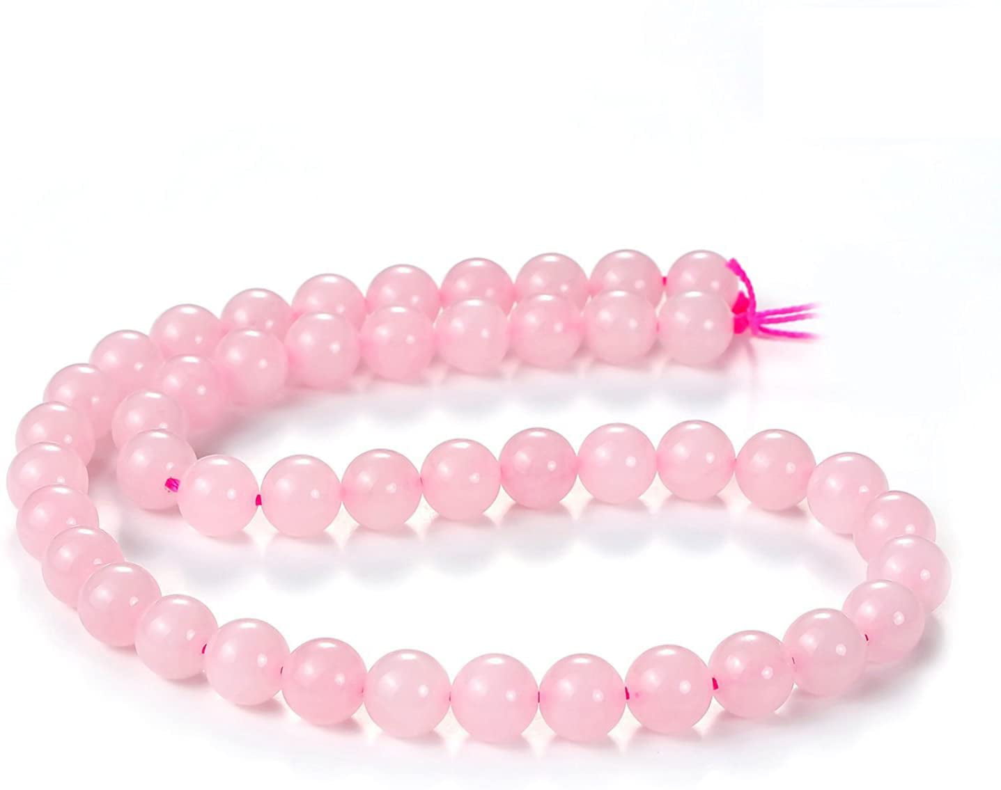 Natural Rose Quartz Gemstone Faceted Round Loose Beads for Jewelry Making 15" 