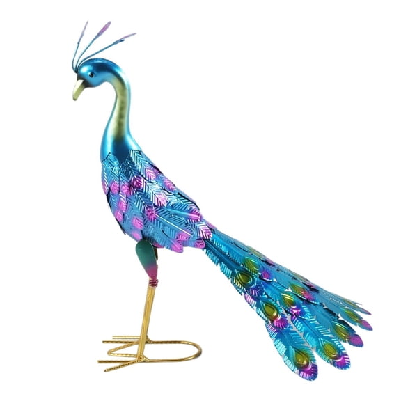 Multicolor Metallic Outdoor Garden Statue, Weatherproof Yard Art Sculpture Decor for Patio Deck Porch Lawn