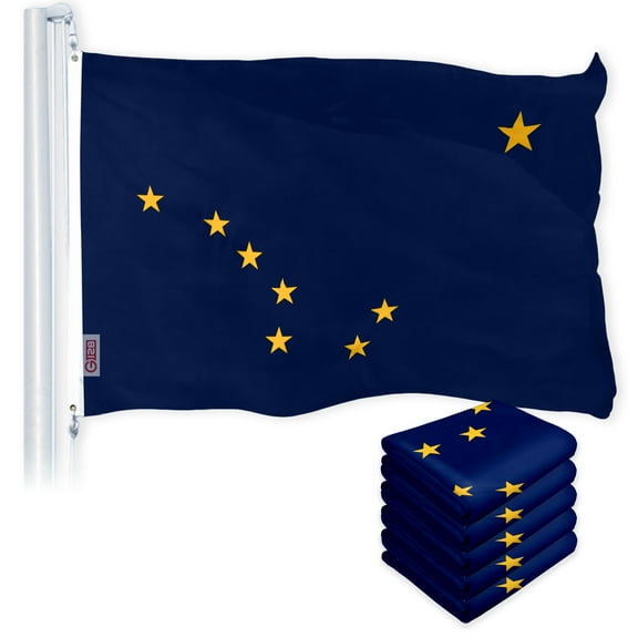 Alaska AK State Flag 3x5FT 5-Pack 150D Printed Polyester By G128