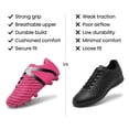 thumbnail image 5 of Vizari USA Impact Firm Ground Soccer Cleats for Kids – Comfortable, Lightweight, and Durable Shoes for Toddlers, Little Kids, and Big Kids - Pink/Silver, 5, 5 of 6