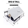 thumbnail image 3 of Acekid 20x20x13 FT Heavy Duty Metal Carport for 2 Cars, Permanent Steel Shelter with 2"/19 Ga Frame & 27 Ga Sheet Metal, All-Weather, High Wind & Snow Rated, Garage for Trucks, RVs, Boats, Tractors, 3 of 5