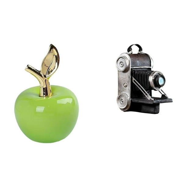 Estatua,Escultura de fruta artificial,estatua y artesanía,Colección de figuras de cerámica para decoración del hogar,Estatua de cámara,Figura coleccionable de modelo de estatua de cámara