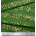 thumbnail image 3 of Soimoi Green Poly Georgette Fabric Lace Border Abstract Print Fabric by Yard 42 Inch Wide, 3 of 5