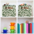 thumbnail image 6 of Yayeee Canvas Storage Basket with Handles for Shelves Fabric Bins Closet Organizer, Green Floral, 6 of 8