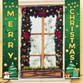 thumbnail image 3 of 1 Pair Christmas Couplet Scene Layout Thicker Xmas Porch Sign Hanging Banner Party Supplies, 3 of 8