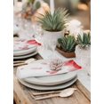 thumbnail image 5 of Modern Red Cloth Napkins Set of 8 Reusable Dinner Napkins, Gradient Floral Abstract Bohemian White Cocktail Napkin Washable Table Napkins for Wedding/Holiday Party/Baby Shower 20"x20", 5 of 7