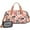 Boston Terrier Dog, variant on Women Men Gym Bag,Boston Terrier Dog and Flower Florals Small Duffle Bag Spend the Night Bags for Women with Shoes Compartment Washbag,Detachable Shoulder Strap,19.7x8.3x11 Inches