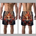 thumbnail image 3 of luoweisi Men's Beach Shorts Quick Dry Swim Trunks with Mesh Lining Flower Fox L, 3 of 5