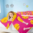 thumbnail image 5 of Manfei Cute Baseball King Bedding, Sport King Bed in a Bag, Hot Pink Yellow, Pink Reversible 7-Piece, 5 of 6