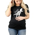 thumbnail image 2 of Preggosaurus Unisex Crew Neck, Pregnancy Announcement Shirt, Surprise Pregnancy Announcement (Black, 3X Large), 2 of 7