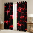 thumbnail image 2 of Erosebridal Geometric Buffalo Curtains and Drapes (52Wx84L),Black Red Curtains Pack of 2 (52Wx84L),Curtains for Living Room,Plaid Decor, 2 of 6