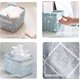 thumbnail image 3 of Cesta de almacenamiento de tela, 4 piezas, cesta pequeña para mesa de maquillaje, para escritorio, diseño de lunares redondos, 3 of 5