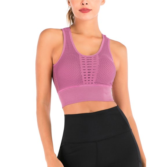 KingShop Bra Sports Bra Seamless Bra Tube Top Workout Bra Medium Support Fitness Bra