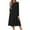 Black, variant on Kddylitq Womens 2024 Fall Trendy Crew Neck Long Sleeve A Line Flowy Casual Midi Dress with Pockets Brown L