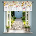 thumbnail image 4 of Kitchen Short Curtain Pair, 2D Printed Polyester Half Window Curtains, Waterproof Light Filtering Washable Cafe Home Decor, 137 x 45 cm, 4 of 5