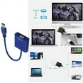 thumbnail image 3 of Adaptateur USB 3.0 vers VGA Adaptateur USB 3.0 vers VGA Carte Graphique Vidéo Câble Externe Multi-Affichage pour PC Ordinateur Portable Windows Bureau Moniteur Projecteur, 3 of 3