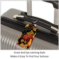 thumbnail image 3 of Square 2Pack PU Leather Fruit Cruise Luggage Tag with Privacy Cover and Name ID Tag for Travel Handbags Backpacks Luggage Tags, 3 of 6