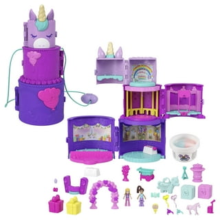 Polly Pocket Smoothie Splash Pack, Playset with 4 (3-inch) Dolls, Fashion &  20+ Outdoor Accessories